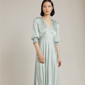 GHOST Midi dress in mint